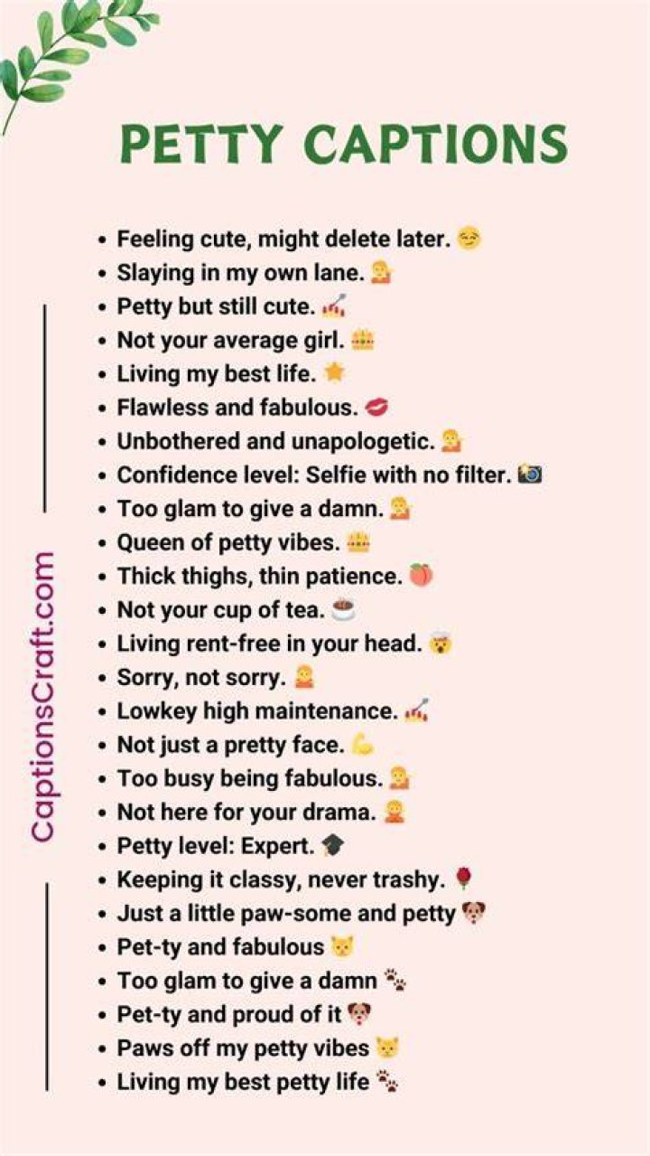 200+ petty Instagram captions with emojis, CopyPaste