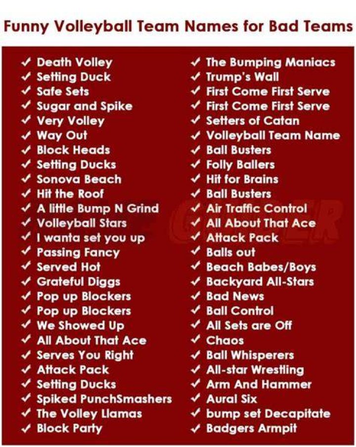 400+ Good Volleyball Team Name Ideas (2022) Blowing Ideas