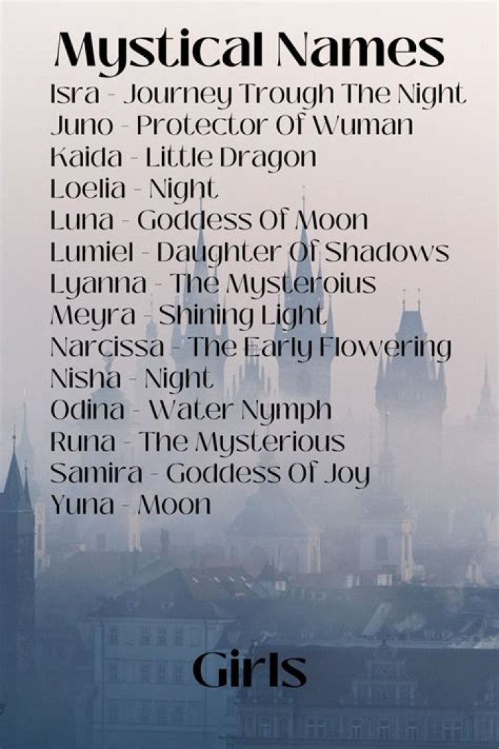 71 Mystical and Mysterious Names For Your Baby YouTube