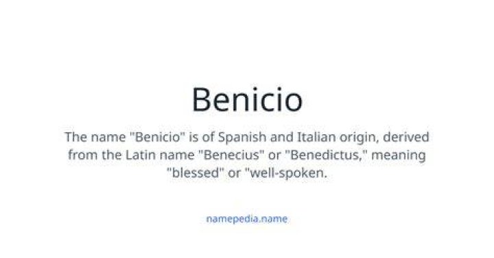 Benicio Name Meaning, Origin, History, And Popularity