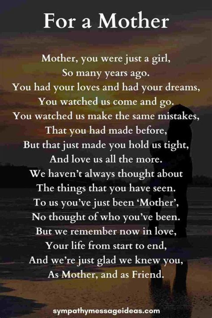 Best mother funeral poems