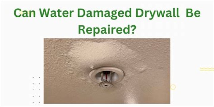 Can water damaged drywall be repaired?