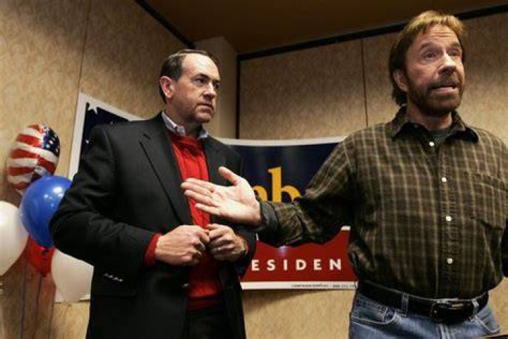 Chuck norris and mike huckabee hires stock photography and images Alamy