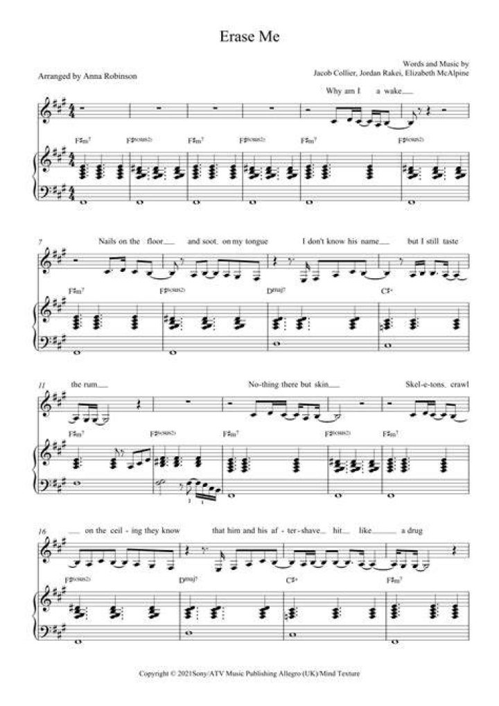 Erase Me Chords By Lizzy McAlpine Feat. Jacob Collier Guitartwitt