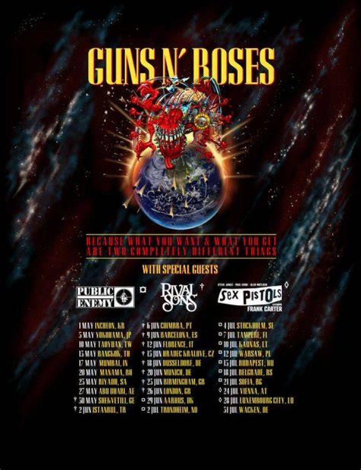 Guns N' Roses Knoxville Tickets And Tour Dates