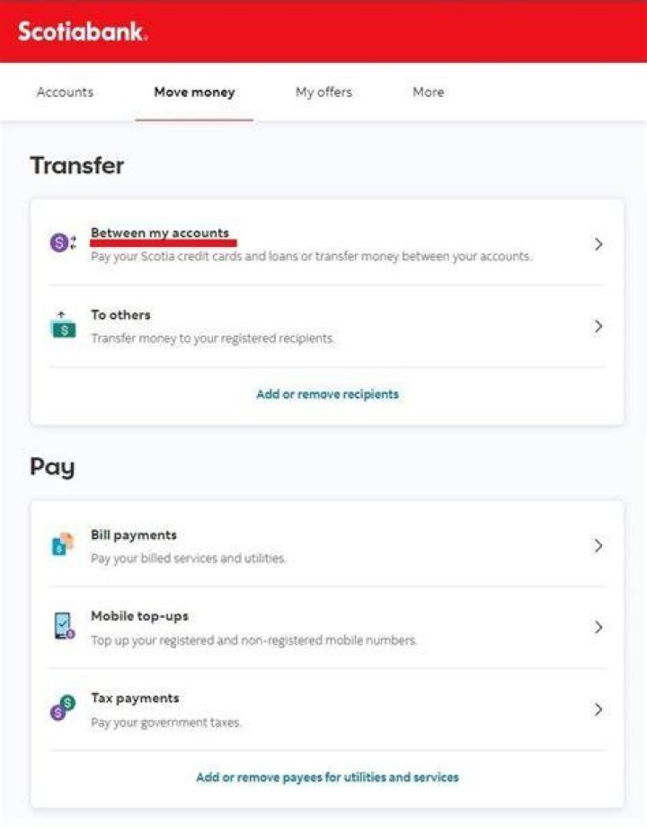 How do I setup a recurring e-transfer Scotiabank app?