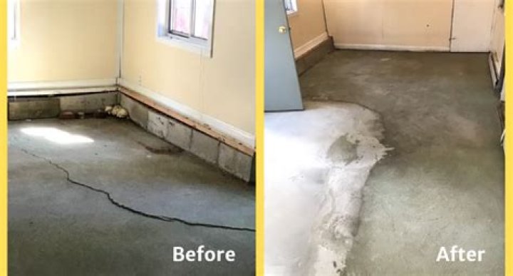 How do you repair an old concrete basement floor?