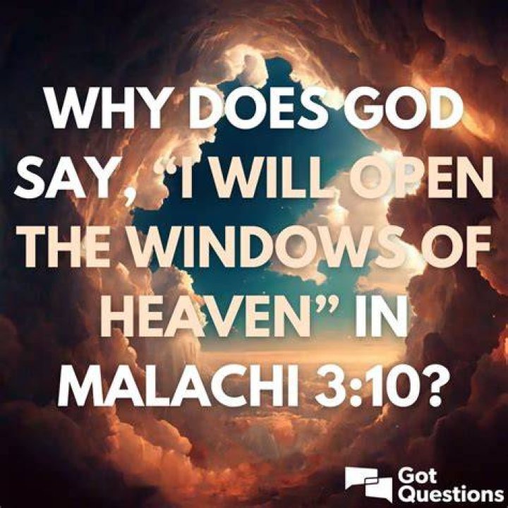 How does God open the windows of heaven?