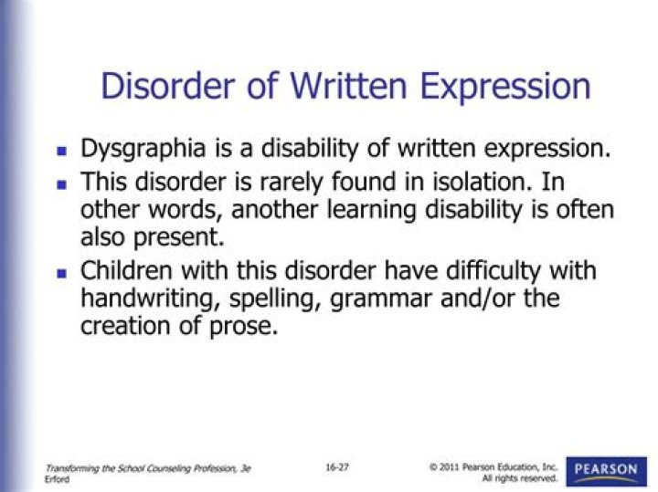 How is written expression disorder diagnosed?
