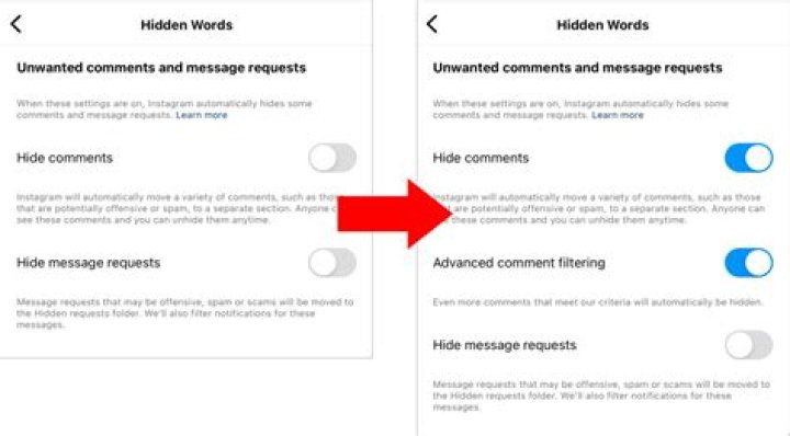 How to hide comments on Instagram live