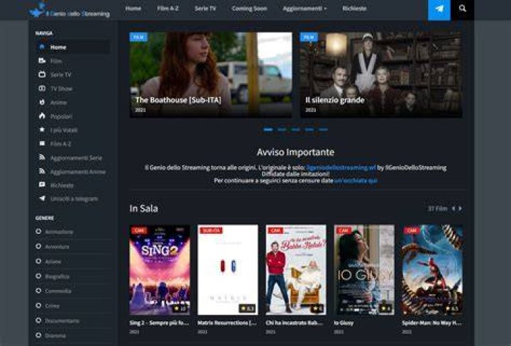 &ldquo;IlGenioDelloStreaming&rdquo; Nuovo Indirizzo DICEMBRE 2022! TuxNews.it