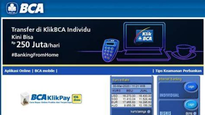 Limit Transfer Harian Lewat KlikBCA Jadi Rp 250 Juta
