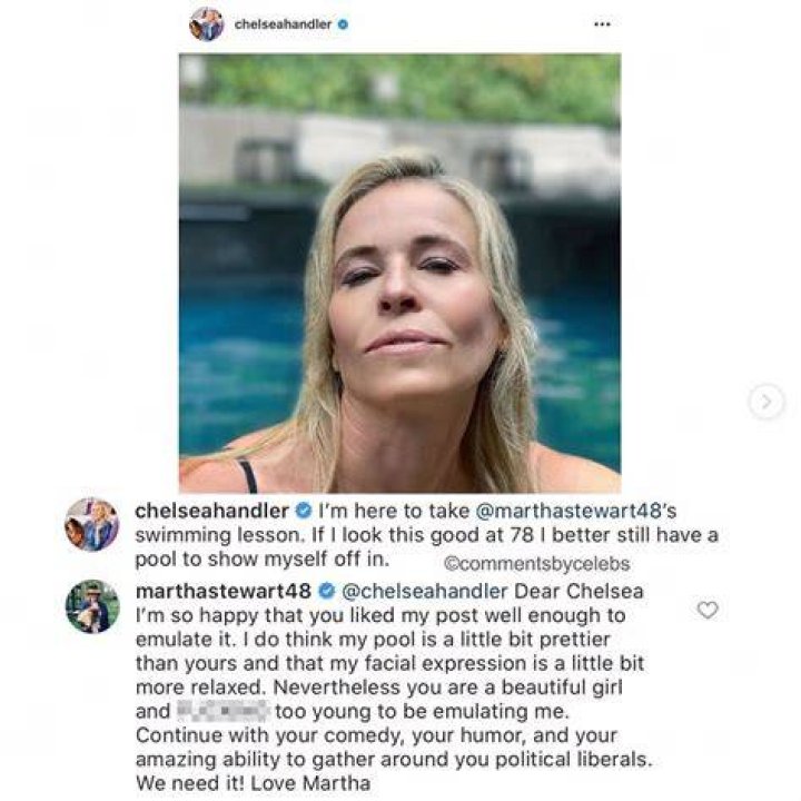 LOL! Chelsea Handler Recreates Martha Stewart&rsquo;s Sultry 'Thirst Trap