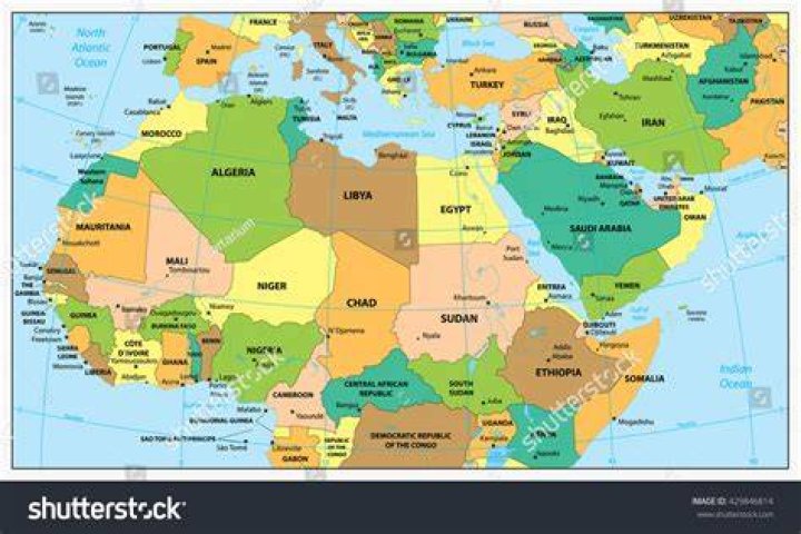 North Africa Countries Political Map Stock Illustration Download