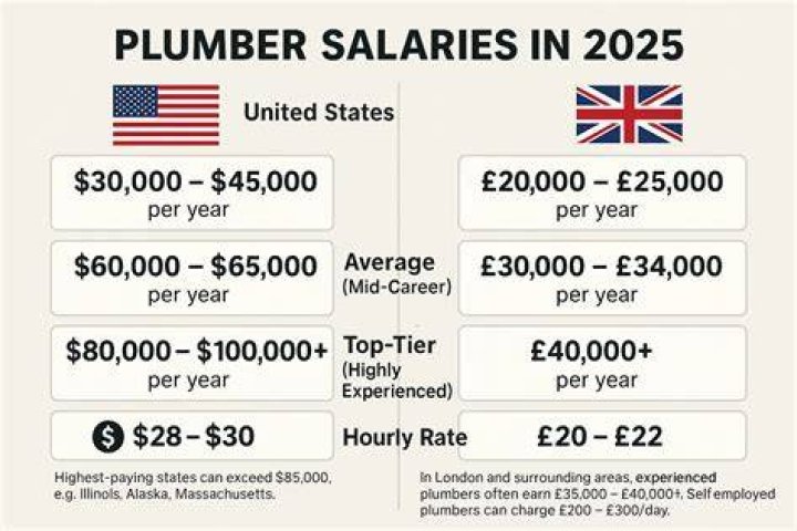 Plumber Salary in United States 2024 [StatebyState]