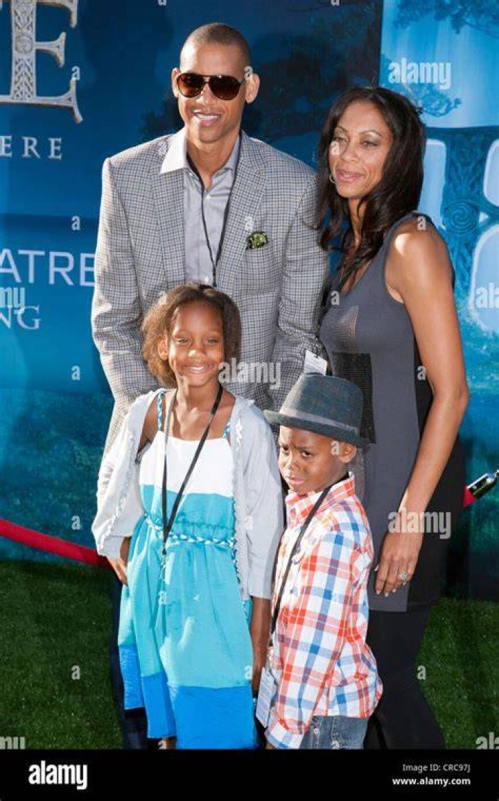 Reggie Miller and family at the World Premiere of BRAVE and the Grand