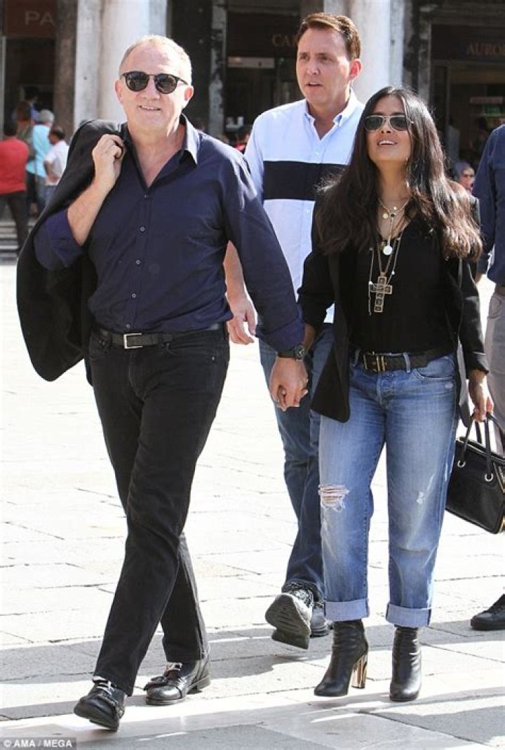 Salma Hayek looks totally smitten with her handsome husband Francois