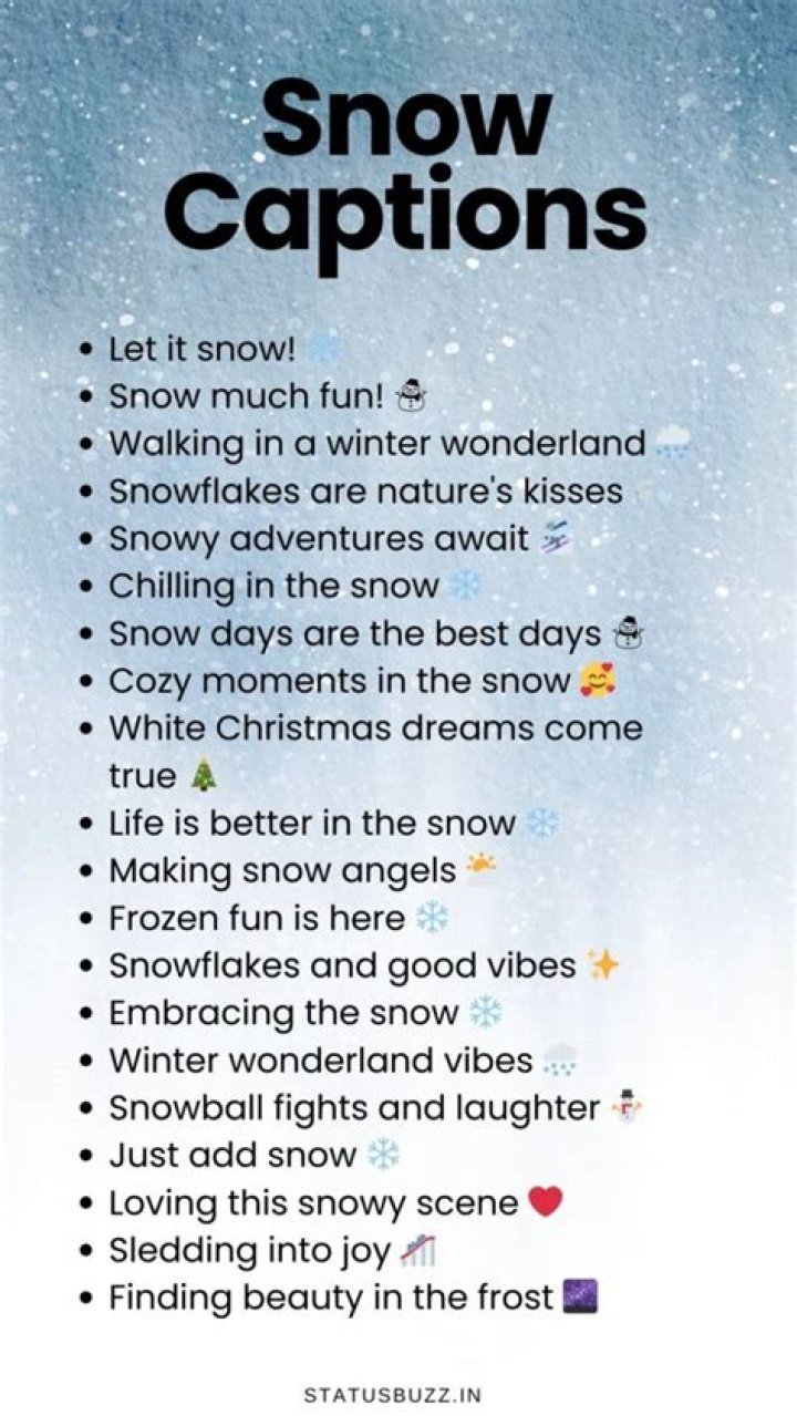 snow instagram captions ️ ⛄️ in 2021 Instagram captions, Instagram