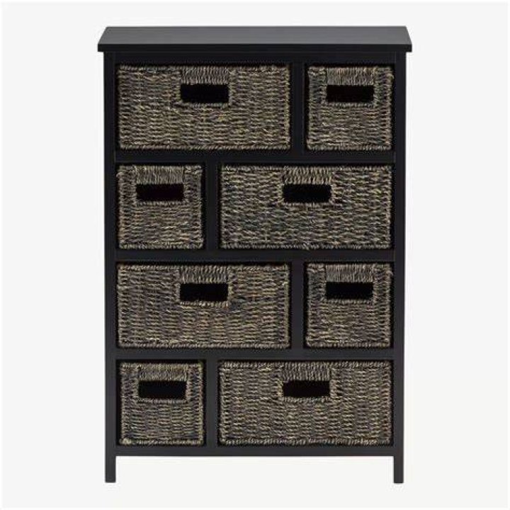TETBURY Storage Unit, Large chest of drawers, storage baskets, FULLY