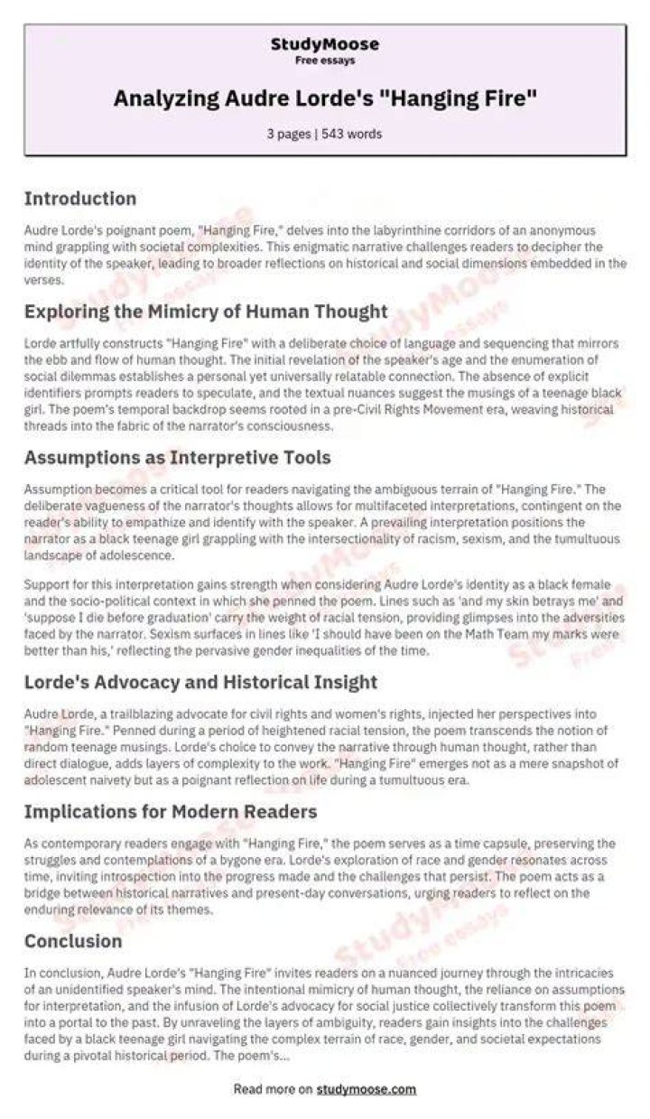 Through analyzing Audre Lorde’s essay on multiple identities and