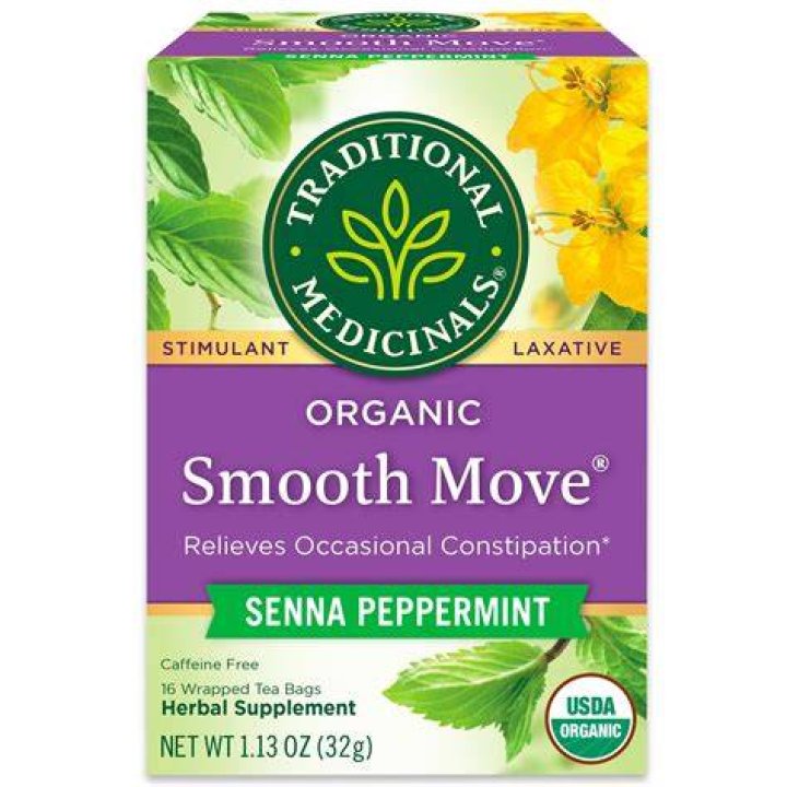 Traditional Medicinals Organic Smooth Move Peppermint Laxative Tea, 16