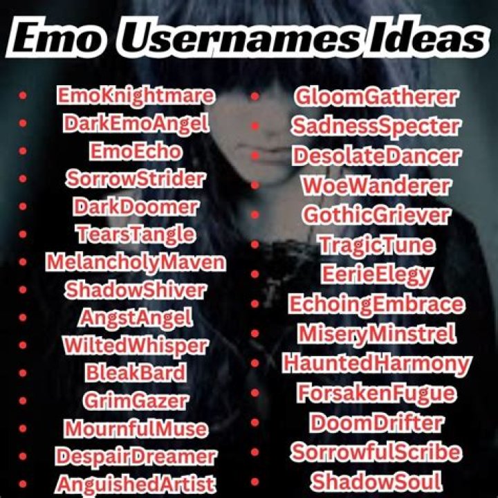 Usernames For Snapchat, Emo Usernames, Usernames For Instagram
