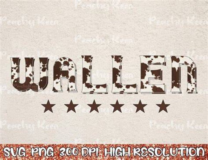 Wallen name with stars Sublimation PNG Digital Etsy