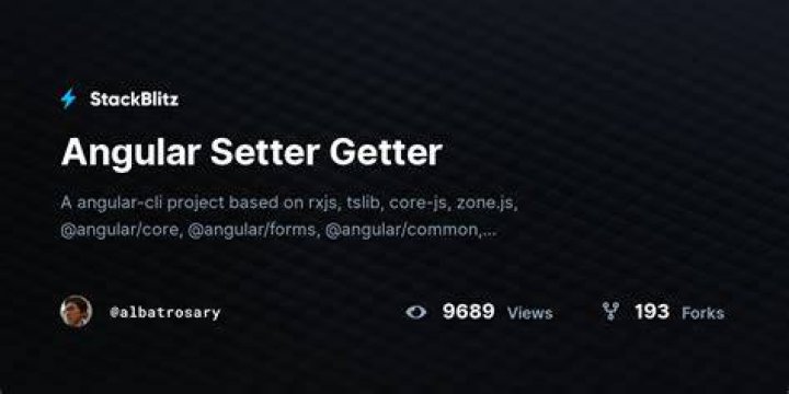 What is getter and setter in angular?