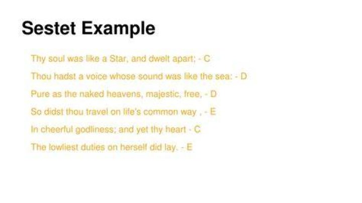 What is sestet and its examples?