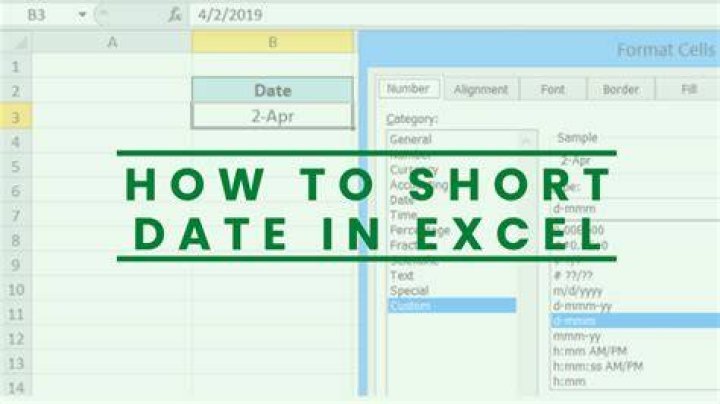 what is short date in excel formatting