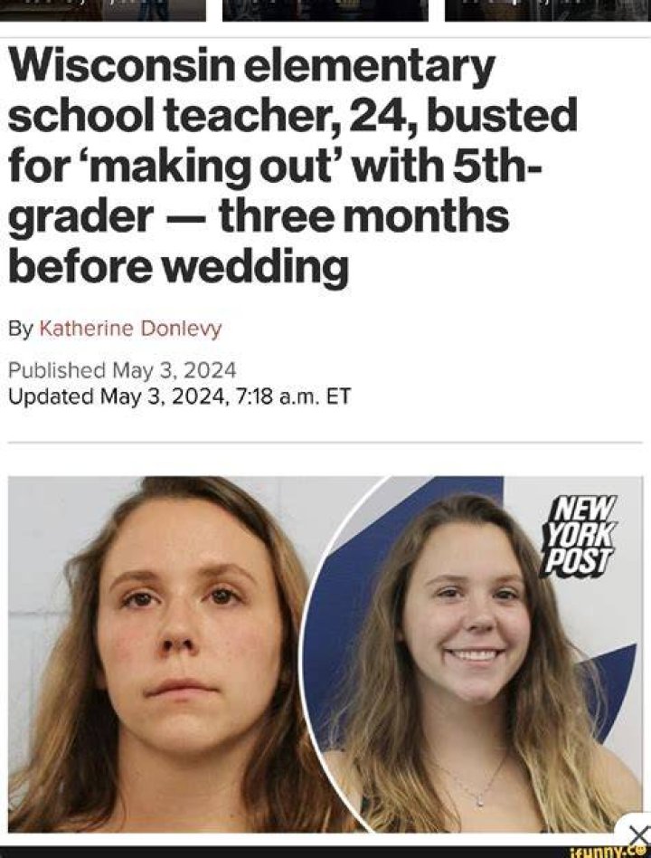 Wisconsin elementary school teacher, 24, busted for &lsquo;making out&rsquo; with
